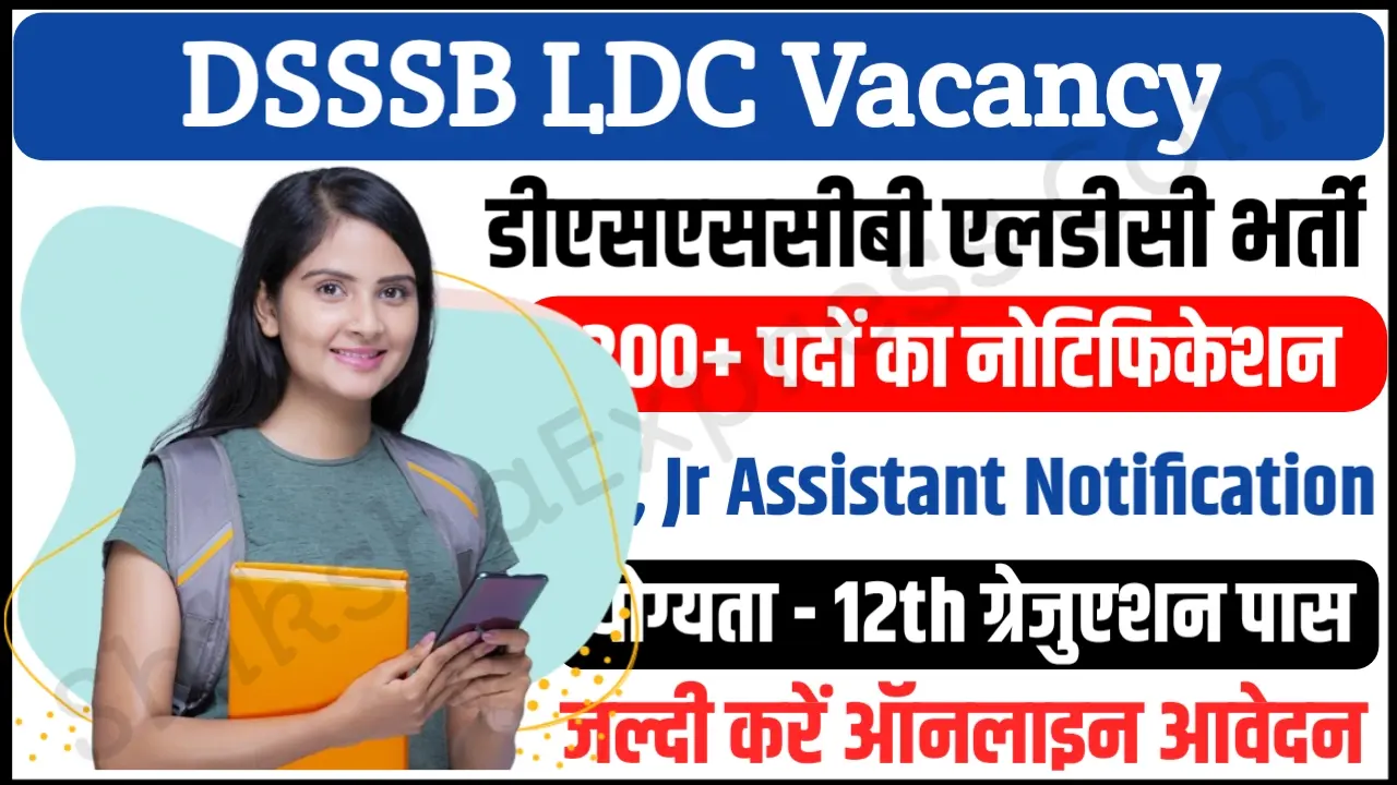 DSSSB LDC Recruitment 2025 Notification Apply Online 1200 Jr Secretariat Assistant Posts